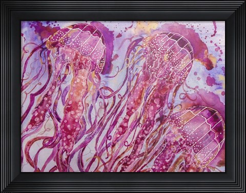 Framed Pink Jellyfish Print