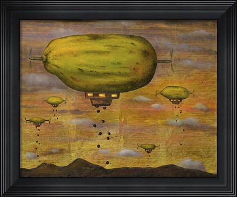 Framed Papaya Sunset Print
