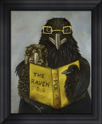 Framed Ravens Read Print