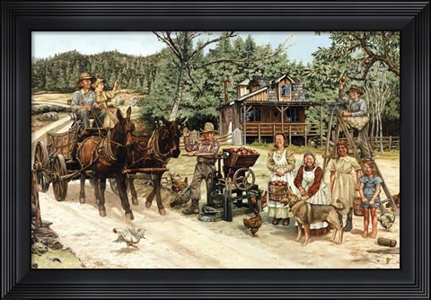 Framed Piute Mountain Greeting Print