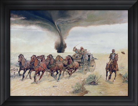 Framed Run for Cover Print