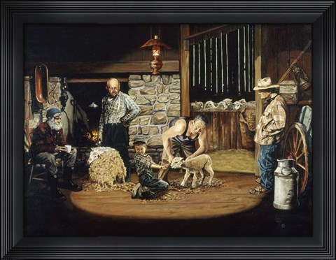 Framed Shearing of a Pet Print