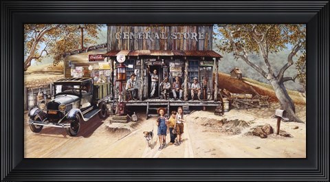 Framed Country Store Patrons Print