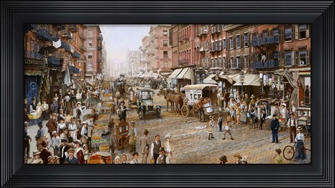 Framed Street Merchants Print