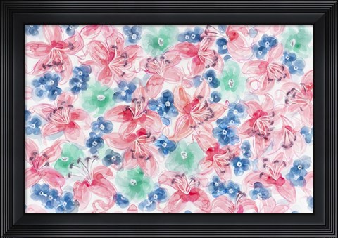Framed Festive Flower Patterns I Print