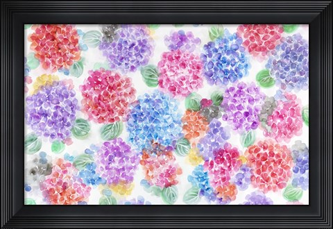 Framed Festive Flower Patterns XI Print