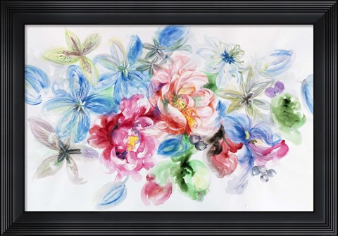 Framed Floral Arrangement I Print