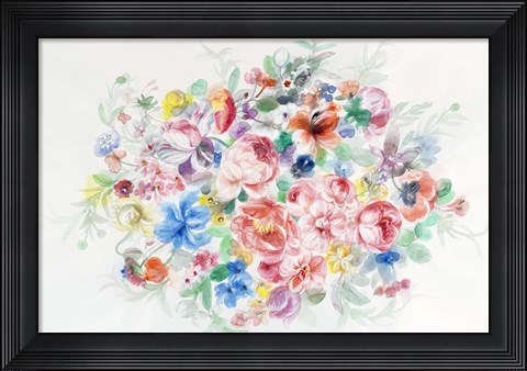 Framed Floral Arrangement II Print