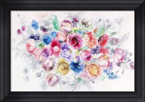Framed Floral Arrangement III Print