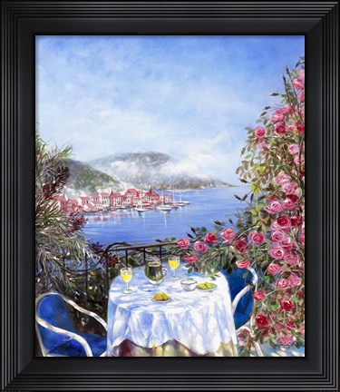 Framed Mediterranean Town I Print