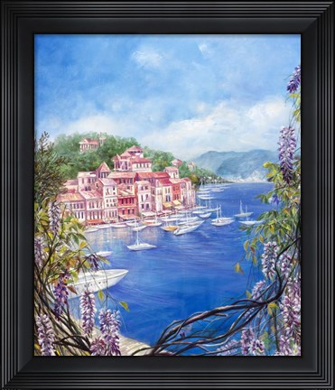 Framed Mediterranean Town III Print