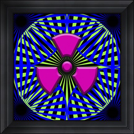 Framed Black Light Pattern Print