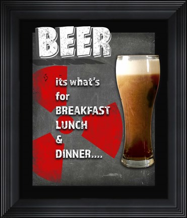 Framed Dorm Room Pub Its Whats For Dinner Print