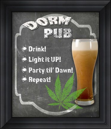 Framed Dorm Room Pub Print
