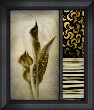 Framed Gold Lily 1 Print