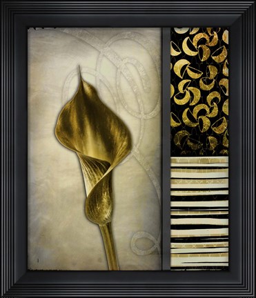 Framed Gold Lily 2 Print