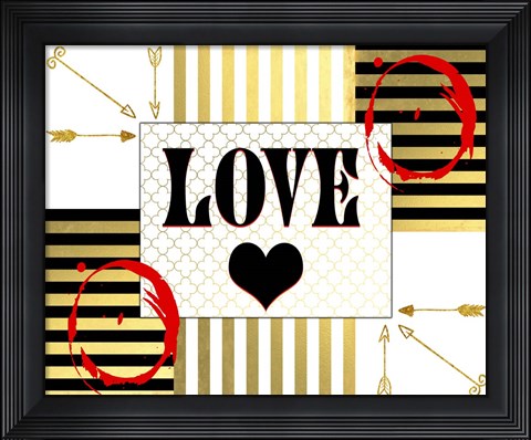 Framed Gold Love Print