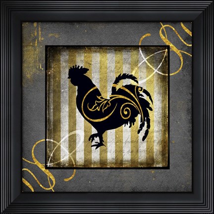 Framed Gold Welcome To Our Bistro Chicken 2 Print