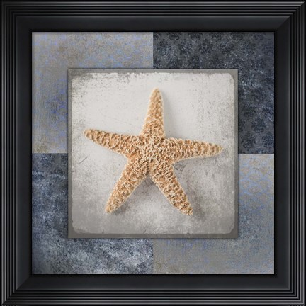 Framed Blue Star Fish Print