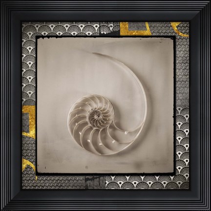 Framed Gold Sea Scape 2 Print