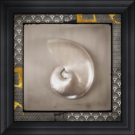 Framed Gold Sea Scape Print
