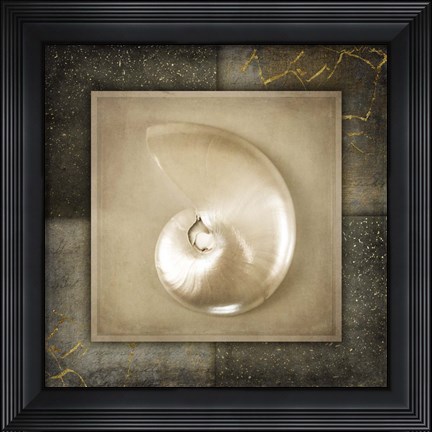 Framed Light Gold Sea Warm 2 Print
