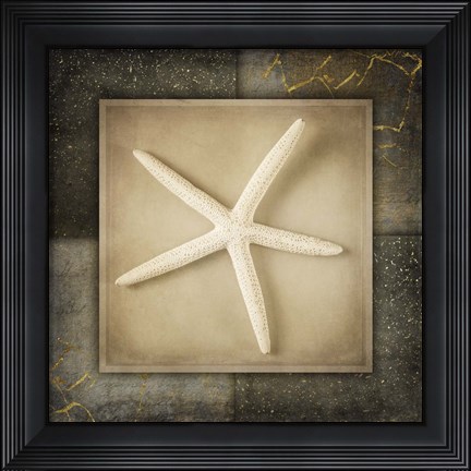 Framed Light Gold Sea Warm 3 Print