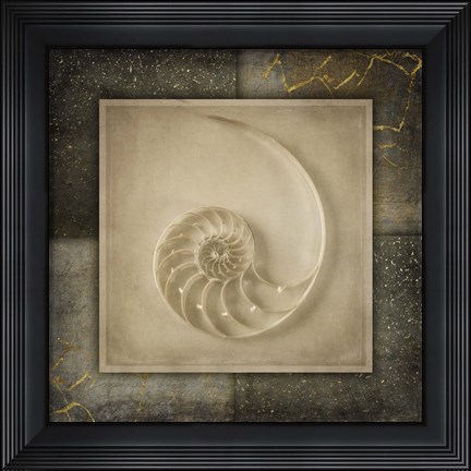 Framed Light Gold Sea Warm Print