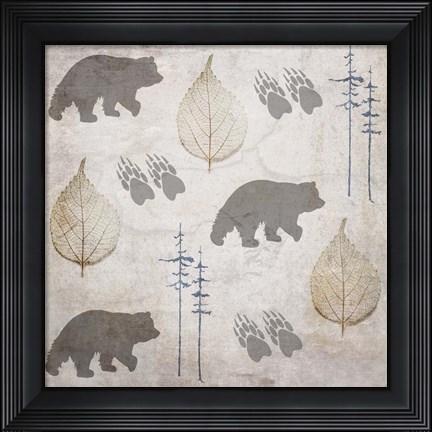 Framed Bear Lodge Pattern Print