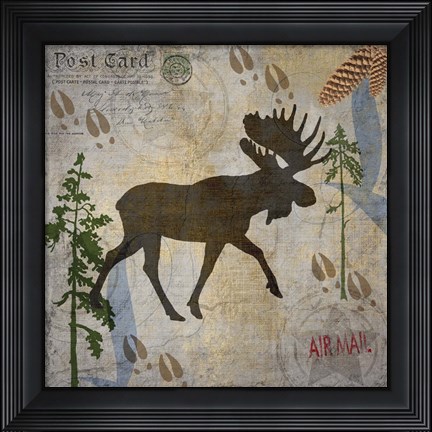 Framed Moose Lodge Print