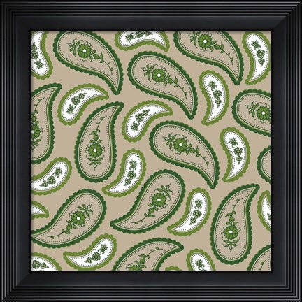 Framed Camo Paisley 1 Print