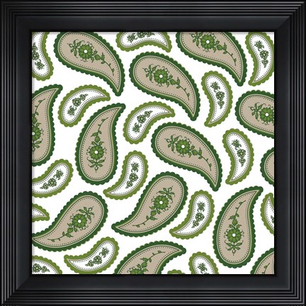 Framed Camo Paisley 3 Print