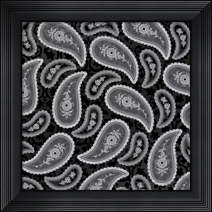Framed Camo Paisley 4 texture 2 Print