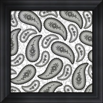 Framed Camo Paisley 4 texture 3 Print