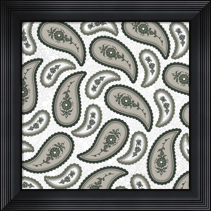 Framed Camo Paisley 4 texture 4 Print
