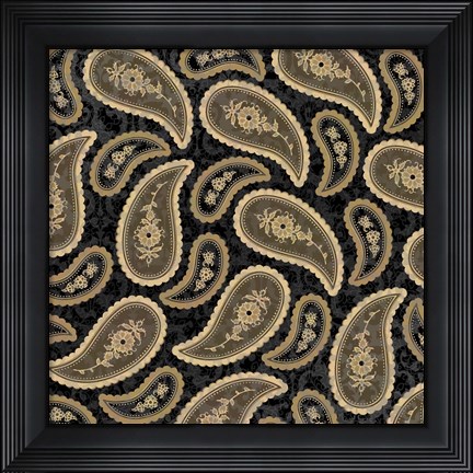 Framed Camo Paisley 4 texture 5 Print