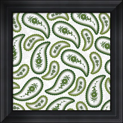 Framed Camo Paisley 4 texture Print