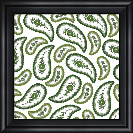 Framed Camo Paisley 4 Print