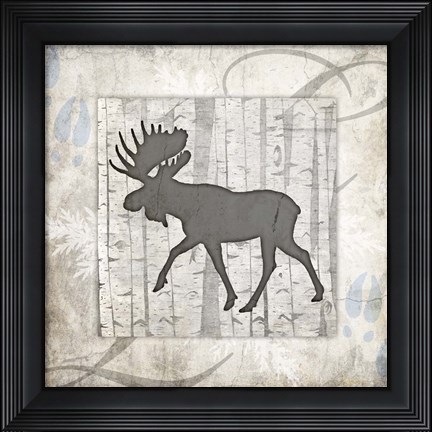 Framed Decorative Lodge Moose 2 Print