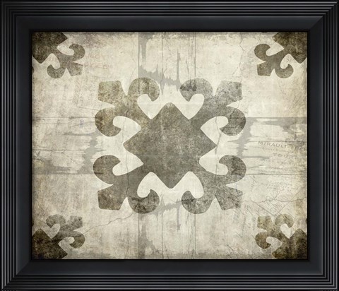 Framed Decorative Pattern 4 B Print