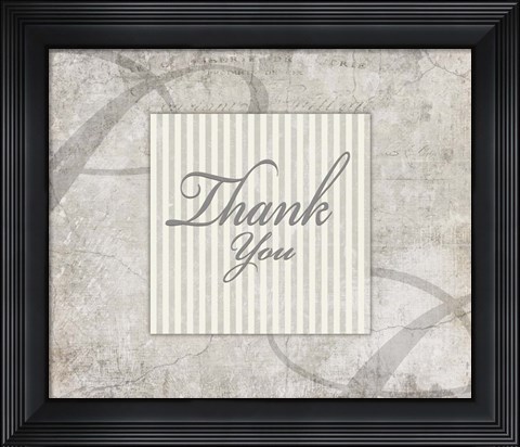 Framed Decorative Pattern Thank You Print
