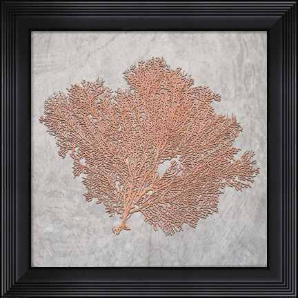 Framed Decorative Sea Leaf 3 Print