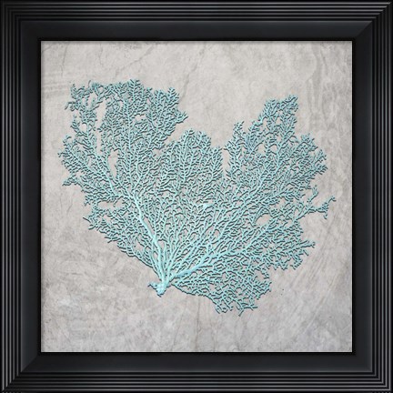 Framed Decorative Sea Leaf 4 Print