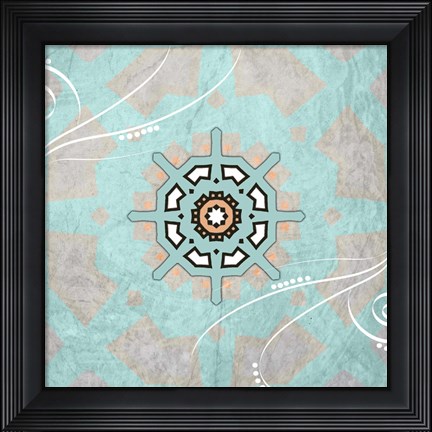 Framed Decorative Sea Leaf 5 Print