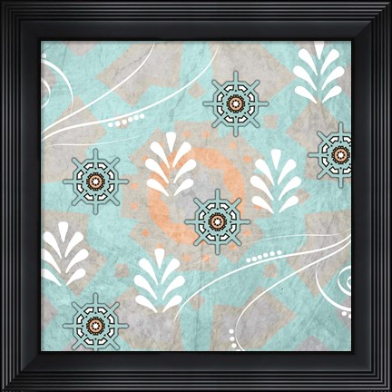 Framed Decorative Sea Leaf 6 Print