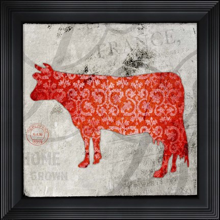 Framed Farm Fresh Cow Print