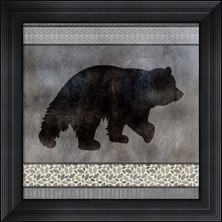 Framed Bear Pattern square Print