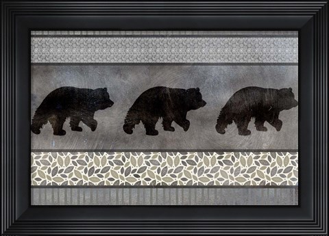 Framed Bear Pattern Print