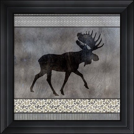 Framed Moose Pattern Moose square Print