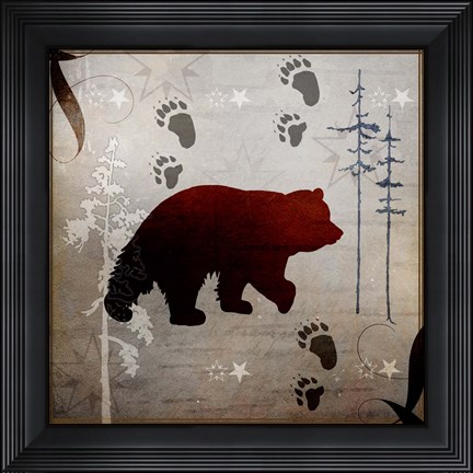 Framed Bear Tracks Print
